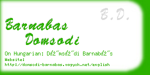 barnabas domsodi business card